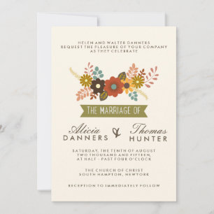 Botanical Blooms Wedding Invitations