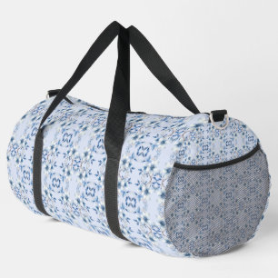 Botanical Blue Flowers Duffle Bag