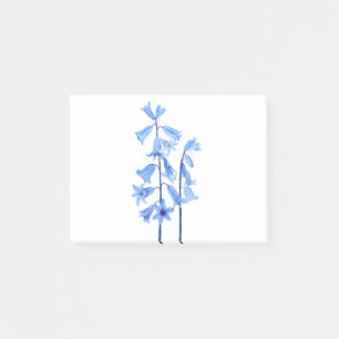 Botanical bluebells flower watercolor post-it notes