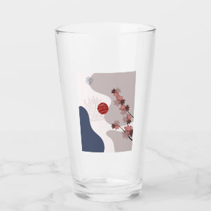 Botanical Boho Blue Magenta Glass