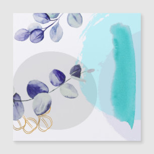 Botanical Boho Cyan Purple