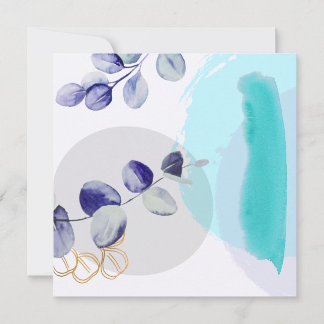 Botanical Boho Cyan Purple (Front)