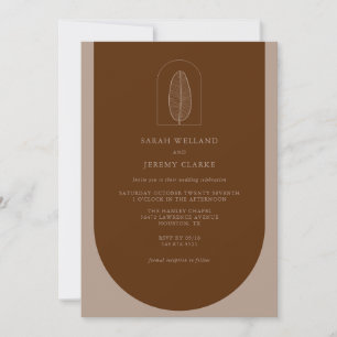 Botanical Boho Elegant Formal Wedding Invitation