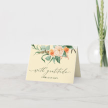 Botanical Boho Greenery Personalised Names Wedding
