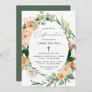 Botanical Boho Personalised Greenery Confirmation Invitation