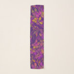 Botanical Bold Floral Pattern in Dark Purple Scarf<br><div class="desc">This colourful botanical pattern features illustrated florals and flowers in a rich,  deep colour palette of purples.</div>