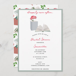 Botanical Books & Library Reading Bridal Shower Invitation