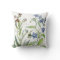 Botanical Borage Primrose Flowers Throw Pillow
