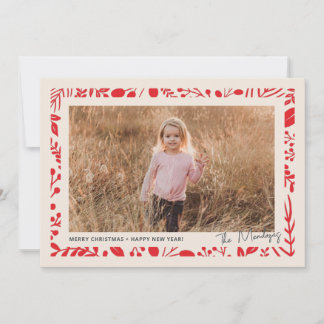 Botanical Border Holiday Card