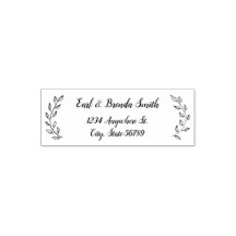 Botanical Border Script Return Address