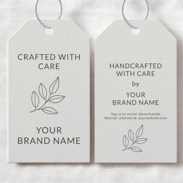 Botanical Branding Small Business Minimalist Hang Gift Tags (Creator Uploaded)