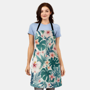 Botanical Breeze – All-Over Tropical Floral Apron