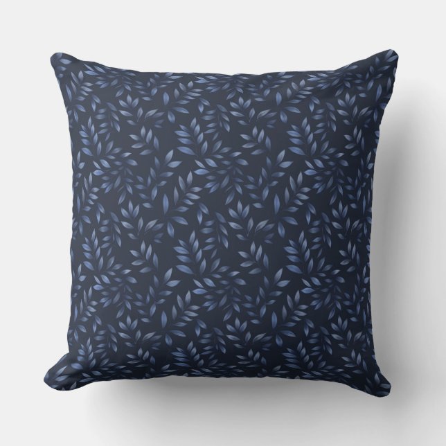 Botanical Breeze in Indigo Cushion (Front)
