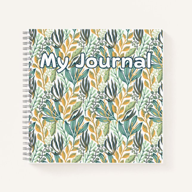 Botanical Breeze – "My Journal" Floral Notebook  (Front)