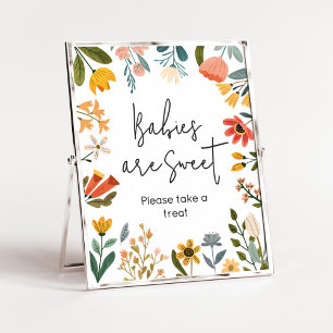 Botanical Bright Wildflower Babies are Sweet Poster