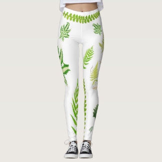 Botanical British Ferns Design Leggings