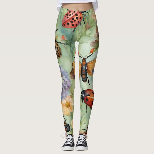 Botanical Bug Symphony Leggings (Front)