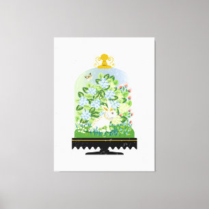 Botanical Bunny Rabbit Cloche 1  Canvas Print