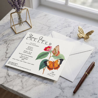 Botanical Butterflies Annual Picnic Invite Flyer