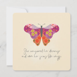 Botanical butterfly card