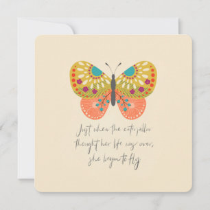 Botanical butterfly card