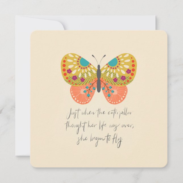 Botanical butterfly card (Front)