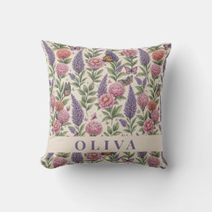 Botanical Butterfly Garden Accent Cushion