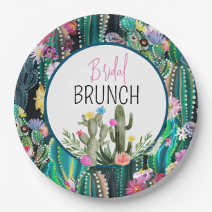 Botanical Cactus+Florals I Plate