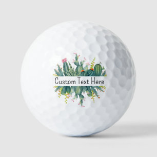 Botanical Cactus Watercolor Design Golf Balls