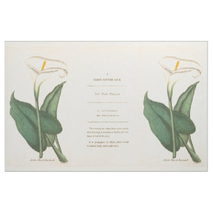 Botanical Calla Lilies Flowers Floral Fabric