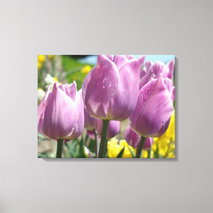 Botanical Canvas prints Purple Tulip Flowers