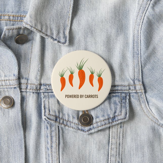 Botanical Carrots Collection 7.5 Cm Round Badge (In Situ)