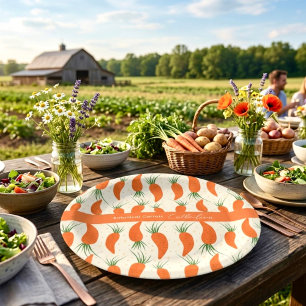 Botanical Carrots Collection Paper Plate
