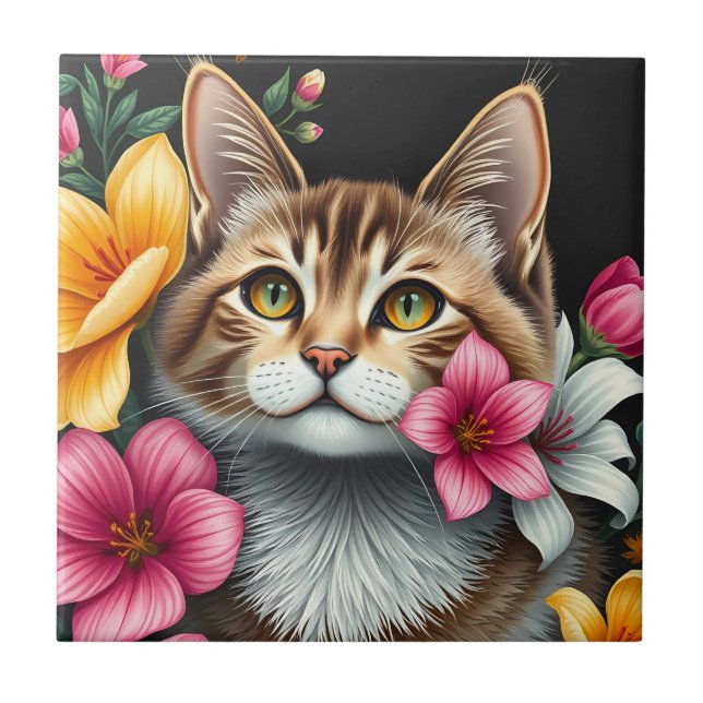 Botanical Cat Haven Tile (Front)