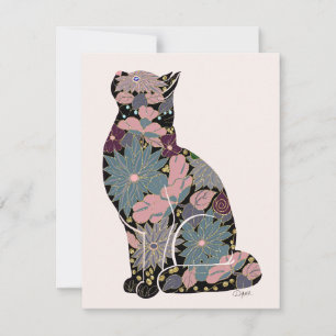 Botanical Cat Note Card