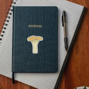 Botanical Chanterelle Mushroom Custom-Cut Sticker