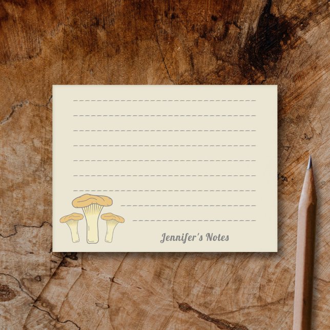 Botanical Chanterelle Mushroom Post-it Notes (Botanical Chanterelle Mushroom Post-it Notes)