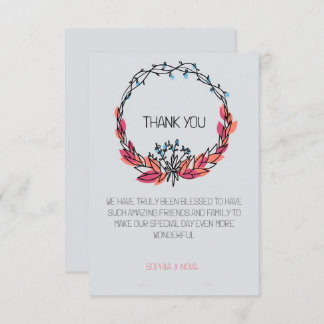 "Botanical Charm Thank You Card"