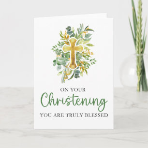 Botanical Christening Card