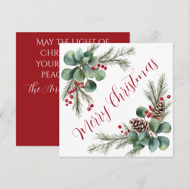Botanical Christmas Card  (Front/Back)