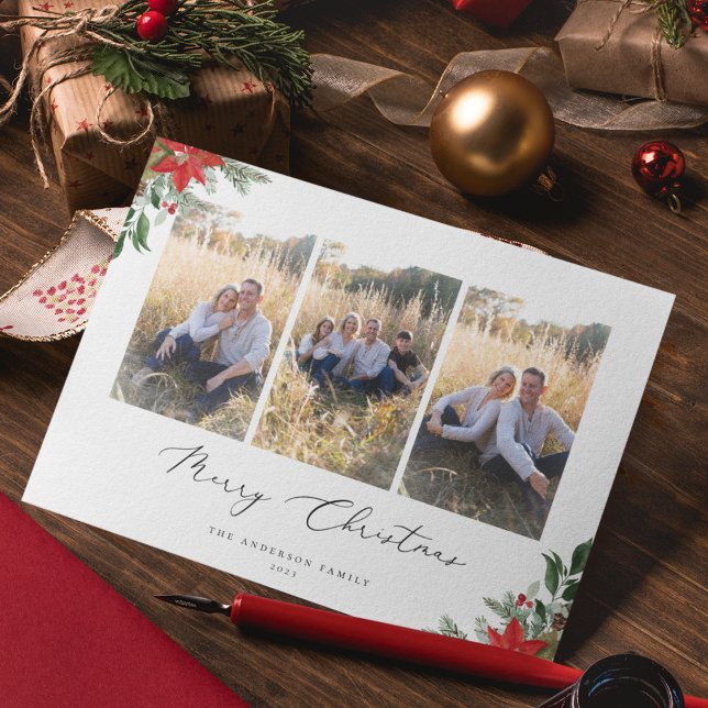Botanical Christmas Photo Holiday Card (Creator Uploaded)