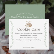 Botanical Cinnamon Roll Cookie Care Instructions