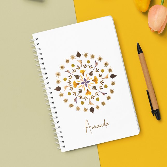 Botanical Circle Flower From Original Artwork Planner (Creator Uploaded)