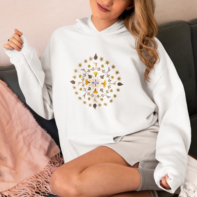 Botanical Circle Pressed Flower From Original  Hoodie (Creator Uploaded)