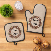 Botanical Coffee Bean Wreath Custom Logo