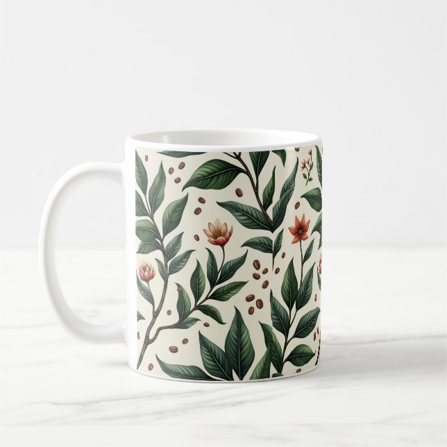 Botanical Coffee Plant  Mug (Left)