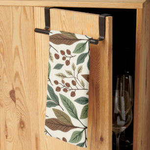 Botanical Coffee Plant Tea Towel