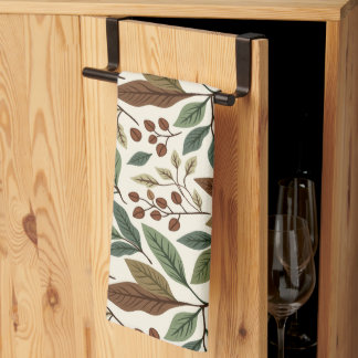 Botanical Coffee Plant Tea Towel