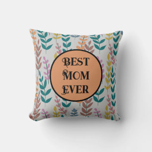 Botanical Colourful  Leaves Watercolor Boho Cushion