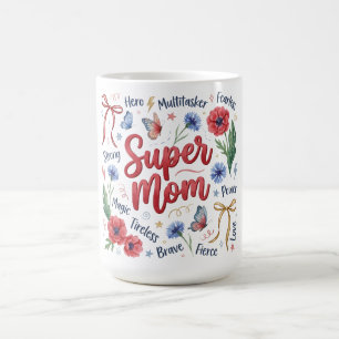 Botanical Coquette Mother's Day/Super Mom Coffee Mug